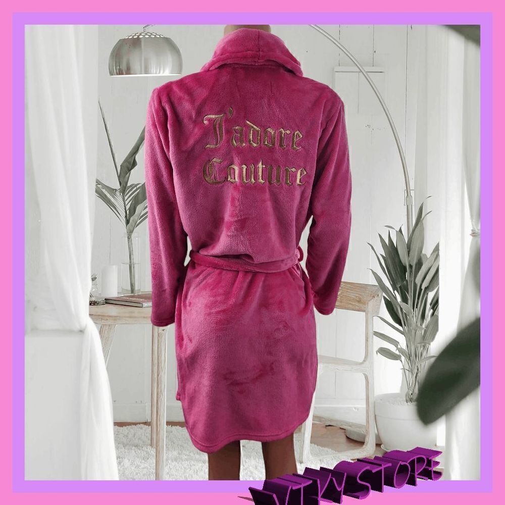 NWT Golden Back Bliss: {Juicy Couture} Pink Sherpa Robe, L/XL NWT